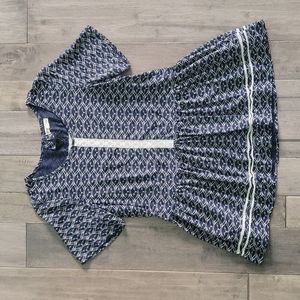 Tucker+Tate Girls Navy White Cat Shirt - Size 14/16 (XL)